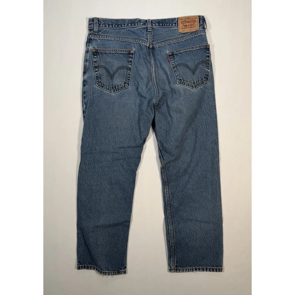 Levi's 505 Regular Fit Jeans Men's 36x30 Blue Denim Straight Leg Cotton Pants
